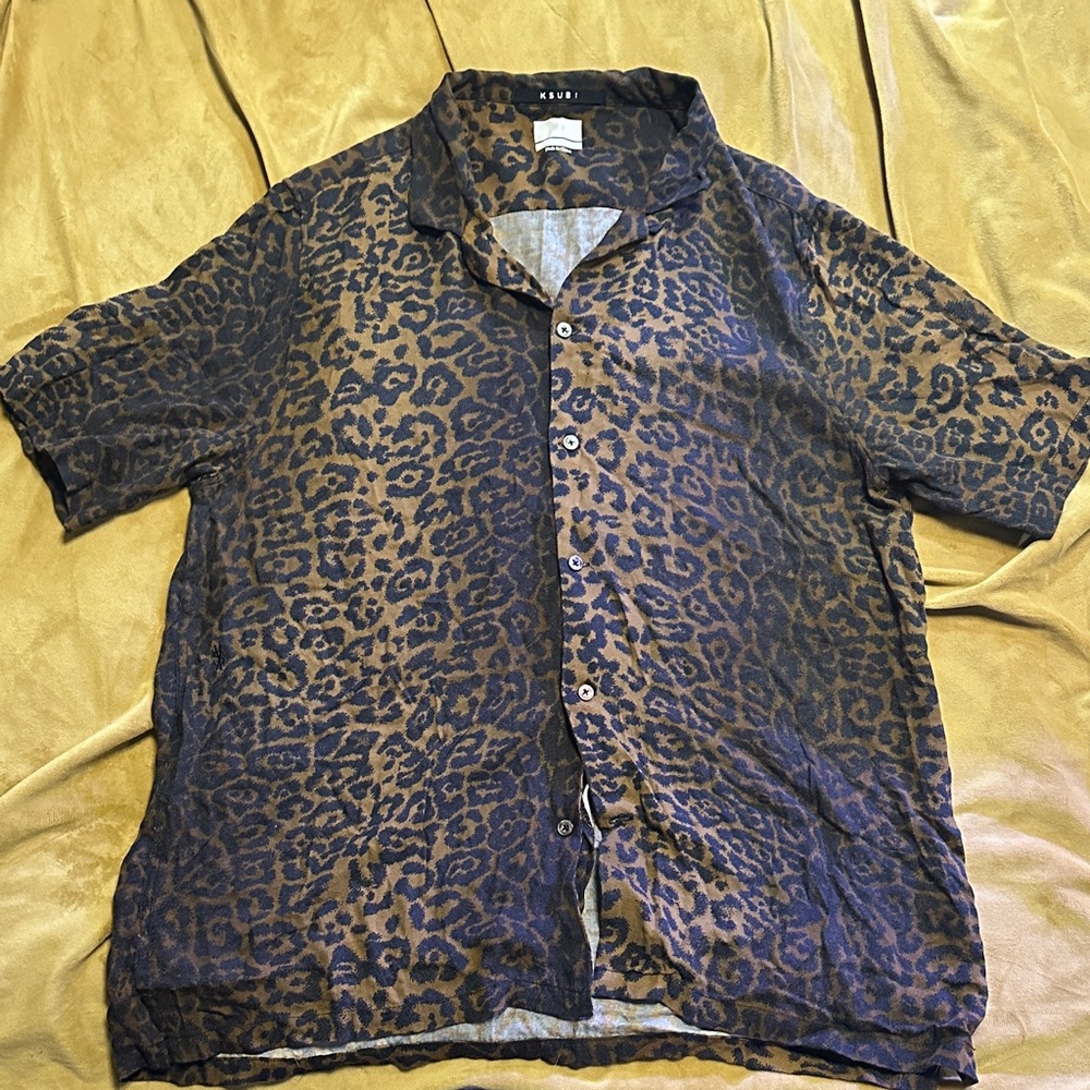 Ksubi Animal Print Short Sleeve Shirt